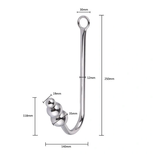 5334 Anal Elegant with Collar Cuffs Beaded and Hook 0125